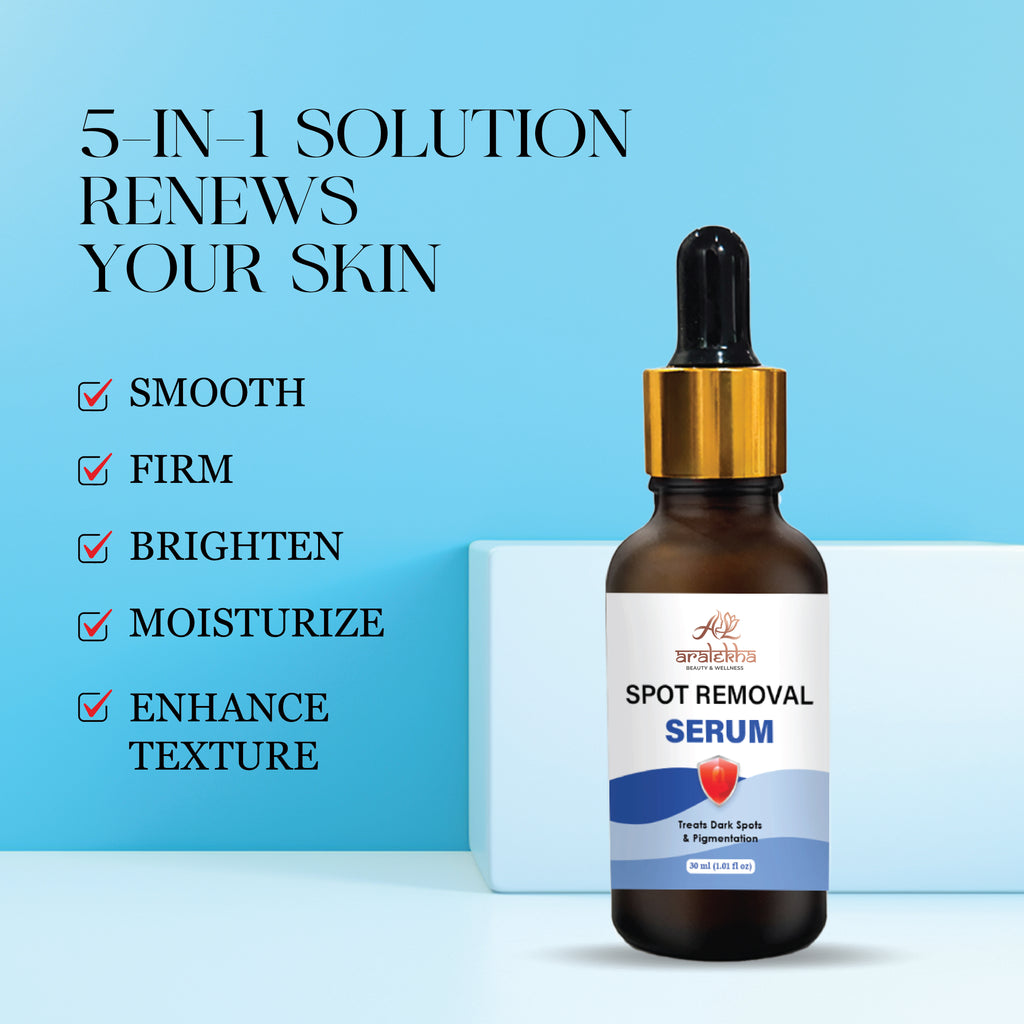 Aralekha Spot Removal Face Serum for Dark Spots, Uneven Skin Tone & Pigmentation Care | Lightweight Facial Serum for Men & Women 30ml
