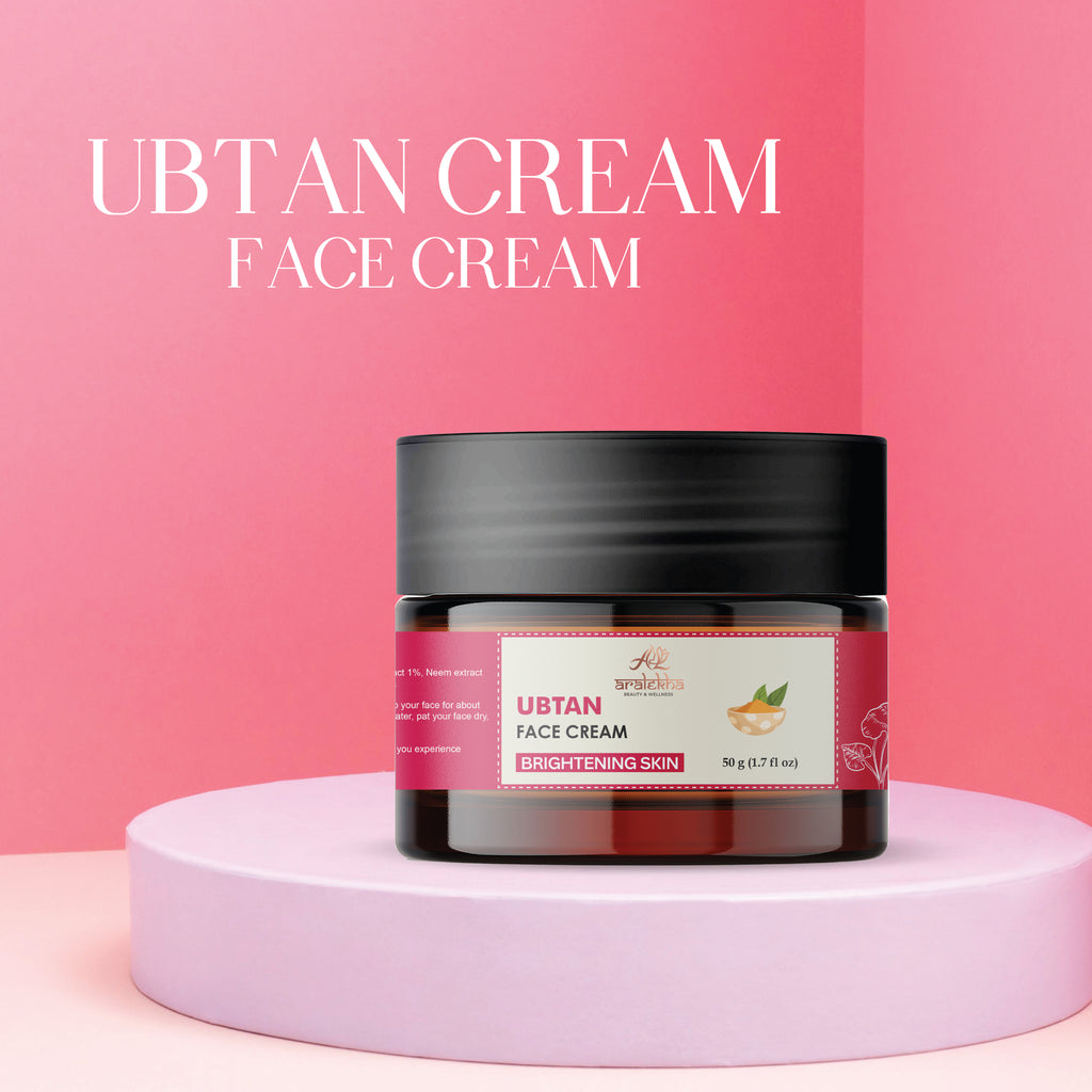 Aralekha Ubtan Face Cream for Brightening & Smooth Looking Skin | Lightweight Daily Moisturizing Cream for Men & Women 50g