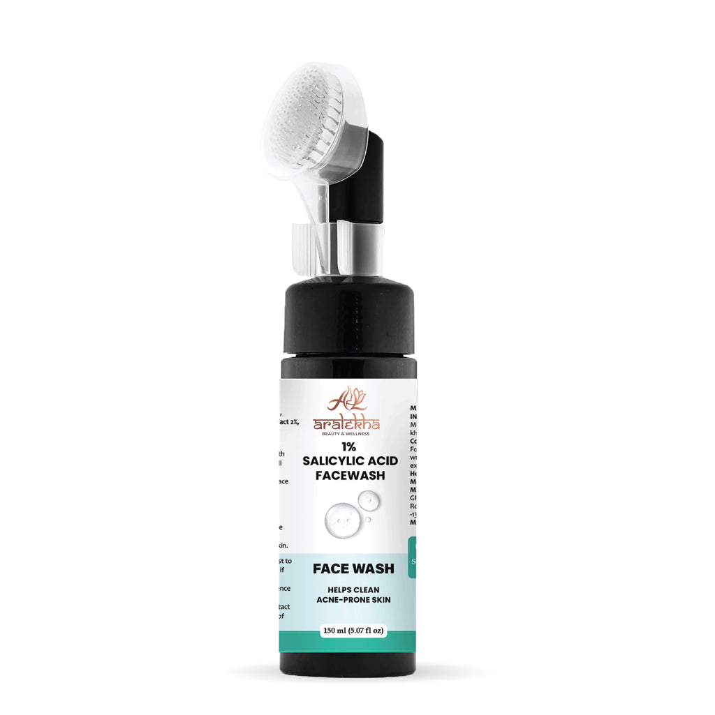 Aralekha 1% Salicylic Acid Face Wash for Acne-Prone & Oily Skin | Lightweight Daily Facial Cleanser for Deep Cleansing & Fresh Looking Skin 150ml