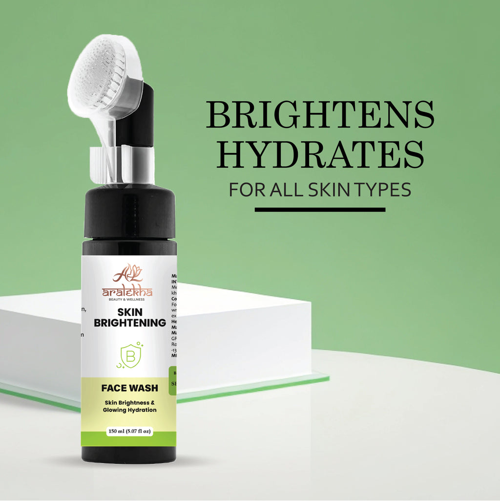 Aralekha Skin Brightening Face Wash for Daily Cleansing Helps Improve Skin Radiance Supports Fresh Hydrated Looking Skin Gentle Formula for All Skin Types 150 ml