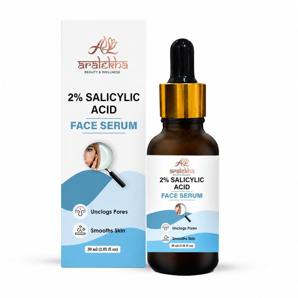 Aralekha 2 Percent Salicylic Acid Face Serum for Oily and Blemish Prone Skin Helps Refine Skin Texture Supports Clear Looking Skin Lightweight Formula 30 ml